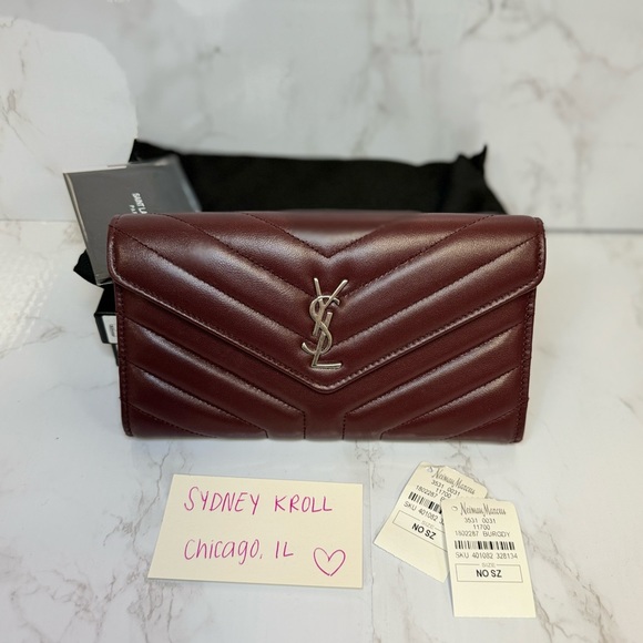 Authentic YSL Saint Laurent Cassandre Quilted Flap Wallet - Picture 10 of 13